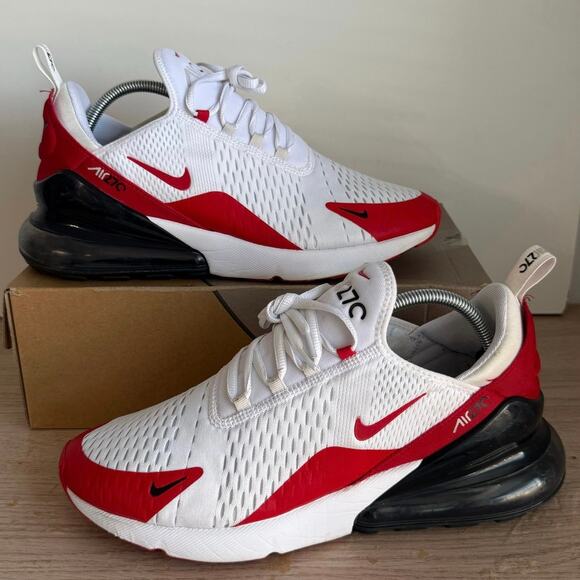 Nike Air Max 270 University Red/ White Men Running Sneakers - SZ 11